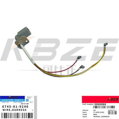 6745-81-9240 6745-81-9210 KOMATSU SAA6D114E-3 3968886 INJECTOR WIRING FOR PC300-8 PC300-8MO WA430