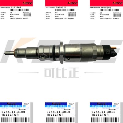 KBZE 6754-11-3100 6754-11-3010 KOMATSU S4D107 S6D107 NOZZLE FUEL INJECTOR ASSY FOR CUMMINS QSB4.5 QSB5.9 QSB6.7 ENGINE 5263262 3976372 4945969