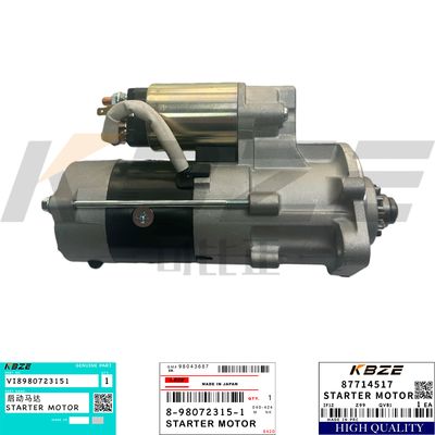 KBZE 8-98072315-1 ISUZU 4LE2 ENGINE 24V 11T 3.5KW STARTER MOTOR ASSY FOR SK70 SK75 SK80 ZX70 ZX80 ZX85 CX75 CX80