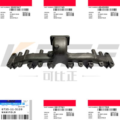 KBZE 6735-11-5120 KOMATSU PC200 EXHAUST MANIFOLD 3917761 3917700 3931745 3902347 4945069 KOMATSU S6D102 CUMMIN.S 6BT ENGINE