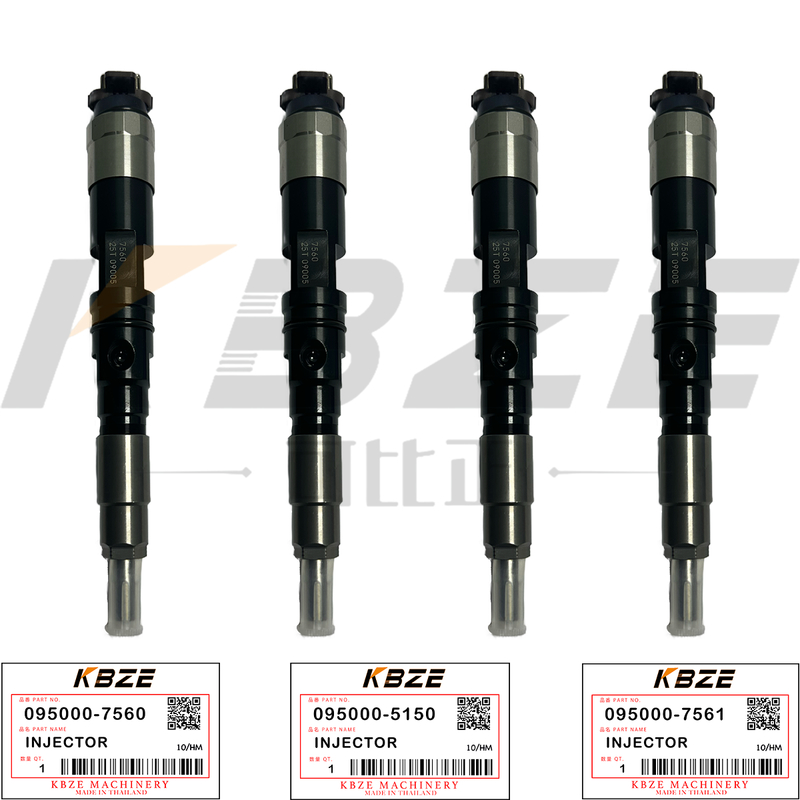 KBZE RE518726 RE524361 JOHN DEERE 6081T ENGINE INJECTOR ASSY 095000-7560 095000-7561 095000-5150 FOR 250D, 3510, 4920,