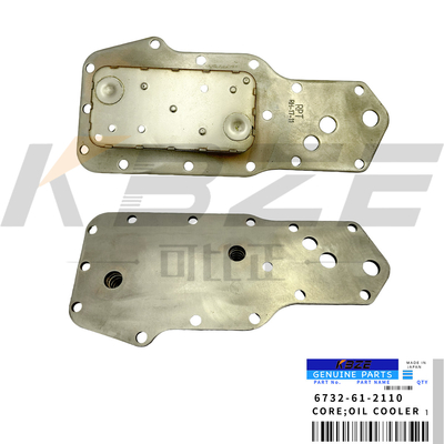 5P KOMATSU için motor yağı soğutucu çekirdek 4D102 6732-61-2110 Cummins 4BT kazık makinesi
